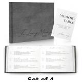 4x Funeral Guest Book