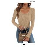 Women Tops Long Sleeve Textured Shirts