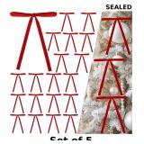 Dulinkas 24Pcs Velvet Ribbon Bows for Christmas