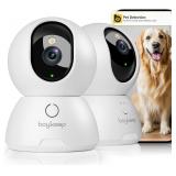 BoyKeep 2K Cameras for Home Security, 2Pack