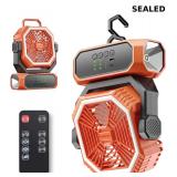Portable Camping Fan with LED Lantern & Flashlight