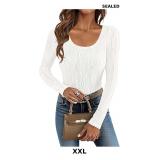 Women Tops Long Sleeve Textured Shirts