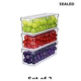 2x YINGRACE 3 Pack Fridge Organizer Bins