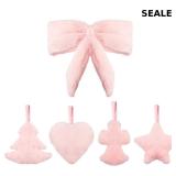 WDS WONDROUS Fluffy Bow Christmas Ornaments Pink