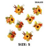8PACK Fall Fake Potted Plants Small Fake Plants