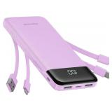 Charmast Portable Charger with Built in Cables