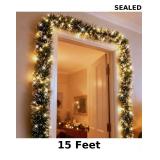 3 Pack of 15ft lighted Christmas garlands