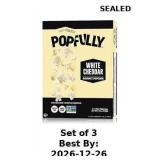 3x POPFULLY White Cheddar Popcorn Fully Pops