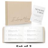 3x Funeral Guest Book