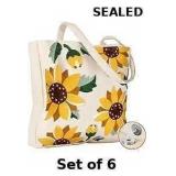 6x Aesthetic Embroidery Tote Bag for Women