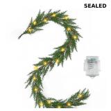Artgar's 6 ft Christmas Cedar Garland features