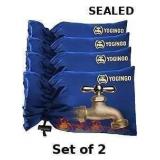 2x Set of 4 blue outdoor faucet covers