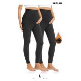 V VOCNI Maternity Fleece Lined Leggings