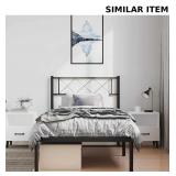Twin Size Metal Bed Frame with Headboard