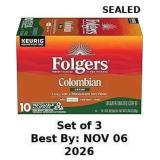 3x Folgers Keurig K-Cup Pods