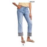 Flamingals Straight Leg Jeans for Women Low Rise
