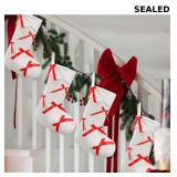Floraltop 4 Pcs Red Bow Christmas Stockings