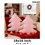 2x Lanpn Christmas Tree Pillows Set of 2