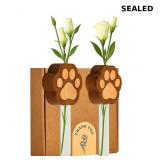 Set of 2 fridge magnet glass test tube vases