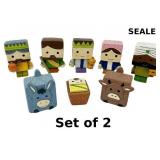 Small Nativity Sets of 8 Mini Resin Figurines x2