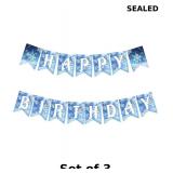 Frozen Snowflake Party Decorations Banner x3