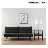 Sofa Bed, Armless Light Black Futon