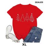 Merry Christmas Shirts for Women Christmas Trees L