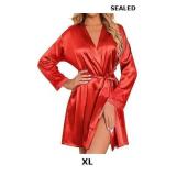 Ekouaer Women's Satin Robe Short Feather