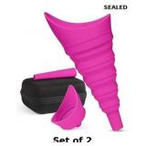 2x Female Urination Device Foldable Urine Funnel
