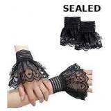 MIUPOO Detachable Sleeve,Floral Layered Cuff x4