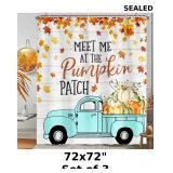 ANQSYY New Fall Thanksgiving Shower Curtain x3