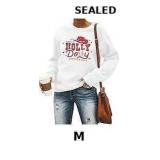 JINTING Christmas Sweatshirt for Women Holly Dolly