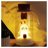 OUROBOT Cute Rabbit Night Light Bottle