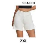 These high waisted denim shorts