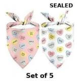 Valentines Day Dog Bandanas, 2 Pcs x5