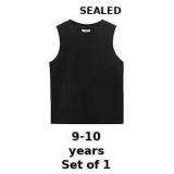 Spring&Gege Boys Summer Tank Top Solid Cotton Work