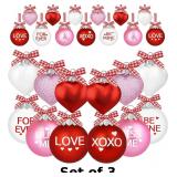 3x 24Pcs Valentines Day Ball Heart Ornaments