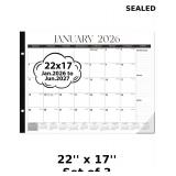 3x 2026 Desk Calendar 22'' x 17''