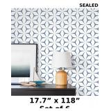 6x Heroad Wall Paper Peel and Stick Modern Blue...