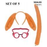 3 PCS Dog Ears and Tail with Goggles Set-Halloween