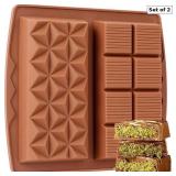 KASHME 1 Inch Chocolate Bar Mold x2