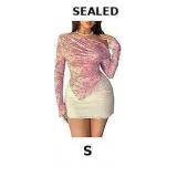 Women's Off Shoulder Tie Dye Mesh T Shirt