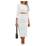 Women's Long Sleeve Midi Bodycon Dresses