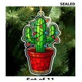 Cactus Christmas Ornament X11
