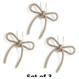 Mrchtmas 2025 Christmas Bow Ornaments x3