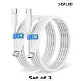 3x USB C to USB C Cable [2Pack 6.6FT], 60W...