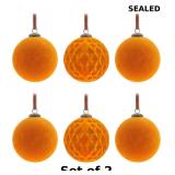 6Pcs Large Velvet Christmas Ball Ornaments 4'