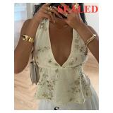 Serisse Women Elegant Sequin Embroidered Tank Top