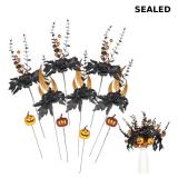 Set of 10 artificial floral stems featuring black