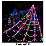 Halloween Decorations Spider Webs Lights x5